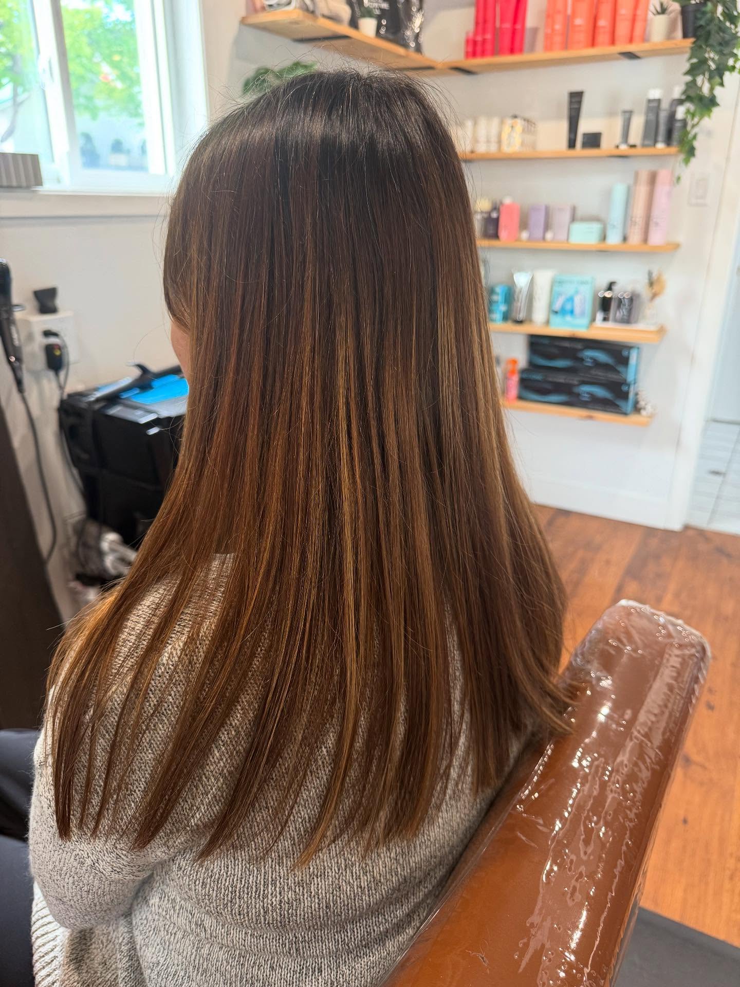 Styled haircut at A Blonde And A Brunette