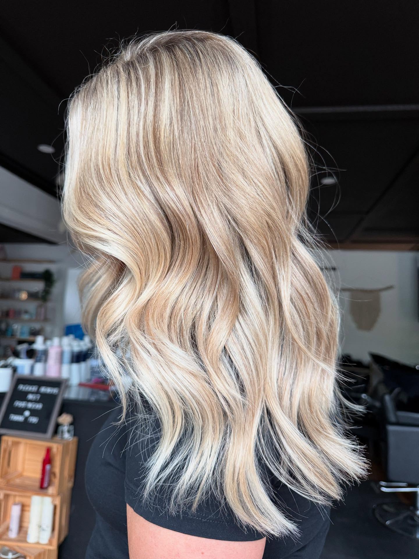 Balayage result at A Blonde And A Brunette